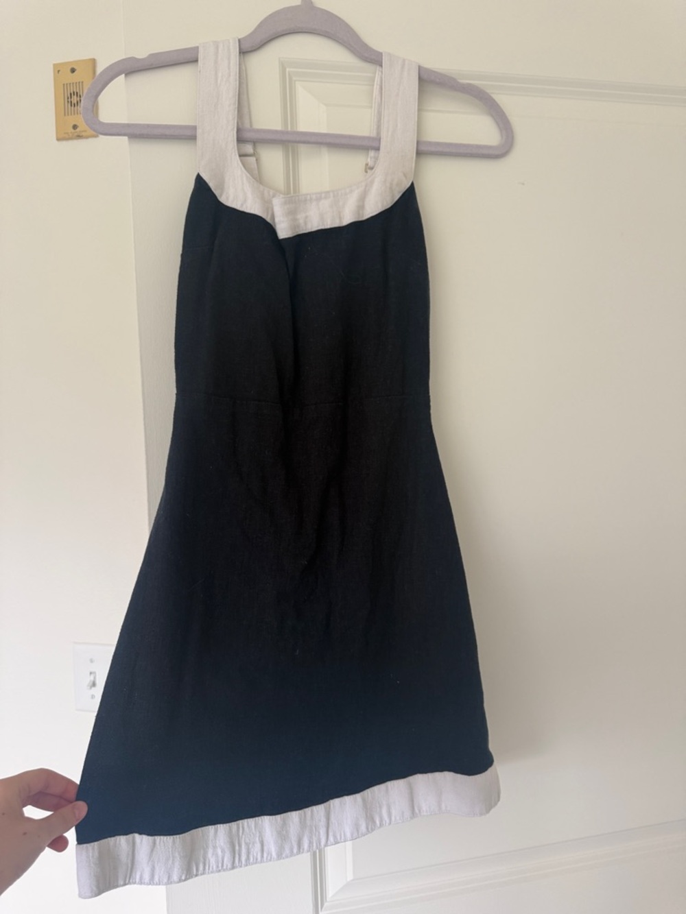 Abercrombie & Fitch Black Dress with White Trim
